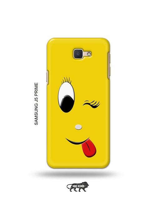 tweakymod designer printed hard case | wink emoji back cover compatible with samsung j5 prime - 19079573 - Very Small Image - 1