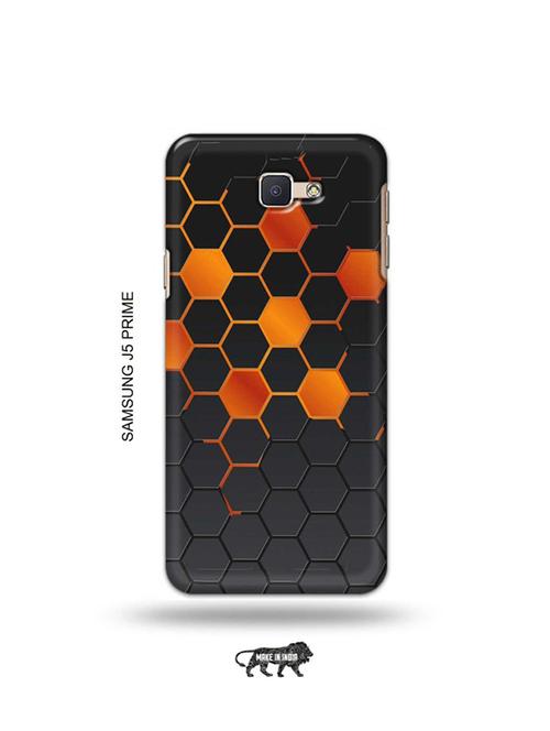 tweakymod designer printed hard case | orange honey combs back cover compatible with samsung j5 prime - 19079600 - Very Small Image - 1