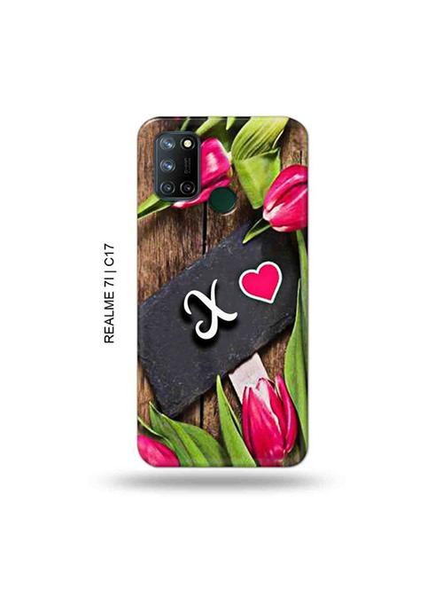 flower letter x back cover compatible with realme 7i, realme c17 - 19079792 - Very Small Image - 1