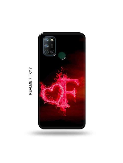 fire heart letter f back cover compatible with realme 7i, realme c17 - 19079802 - Very Small Image - 1