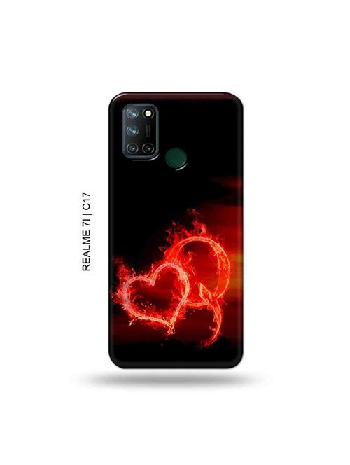 fire heart letter q back cover compatible with realme 7i, realme c17 - 19079813 - Very Small Image - 1