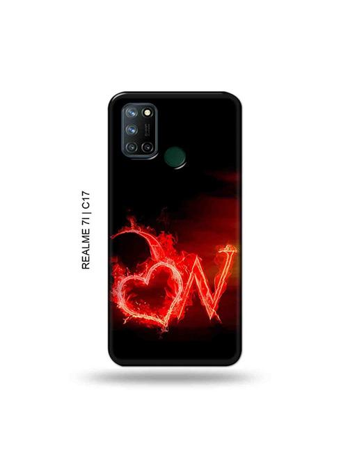 fire heart letter w back cover compatible with realme 7i, realme c17 - 19079819 - Very Small Image - 1