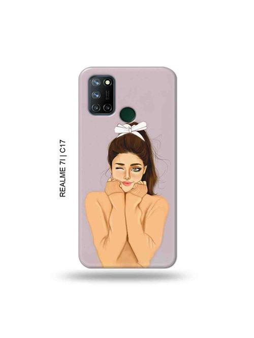 tweakymod designer printed hard case | cozy girl back cover compatible with realme 7i, realme c17 - 19079878 - Very Small Image - 1