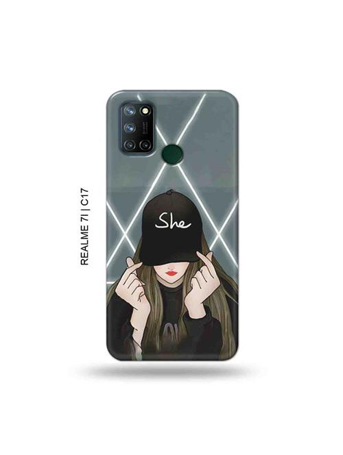 tweakymod designer printed hard case | she cap back cover compatible with realme 7i, realme c17 - 19079882 - Very Small Image - 1