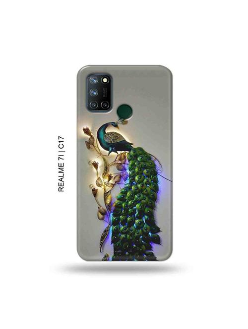 tweakymod designer printed hard case | peacock back cover compatible with realme 7i, realme c17 - 19079934 - Very Small Image - 1