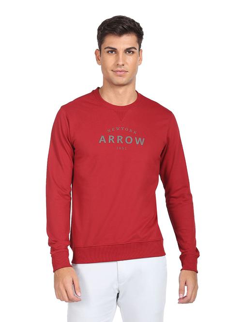 red cotton sweatshirt - 19080299 - Very Small Image - 1