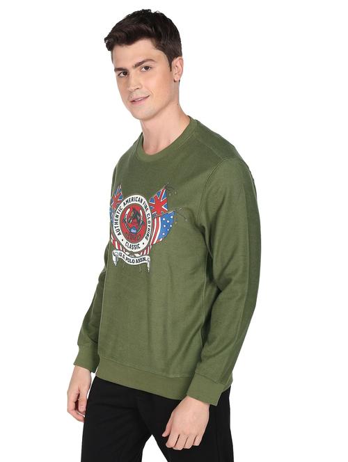 mens chest print sweatshirt - 19080303 - Very Small Image - 1