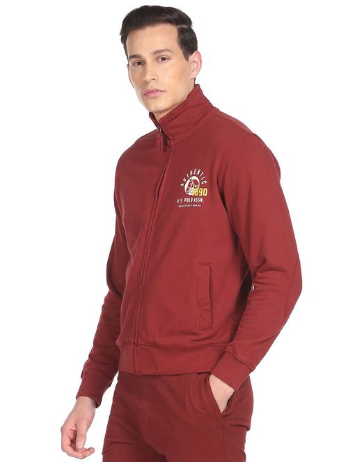 red cotton casual jacket - 19080333 - Very Small Image - 1