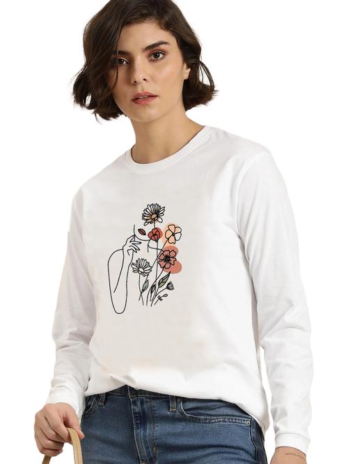 white cotton tshirt - 19081145 - Very Small Image - 1