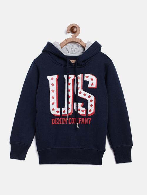 hooded neck printed sweatshirt - 19081791 - Very Small Image - 1