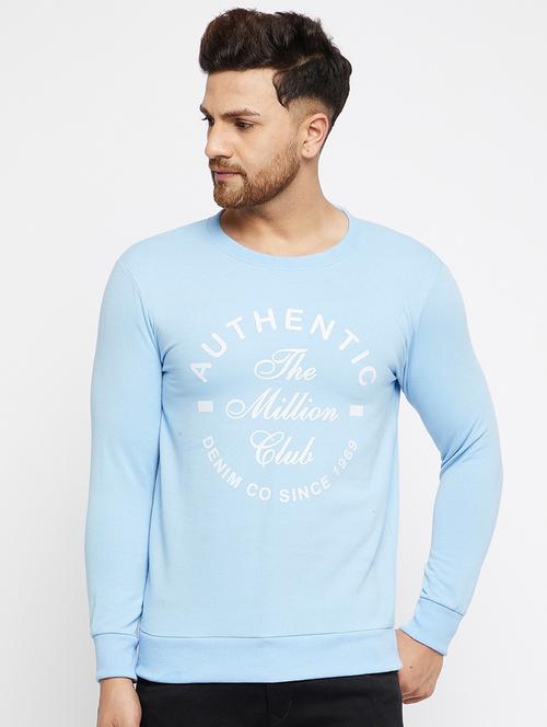 blue coloured printed sweatshirt - 19081831 - Very Small Image - 1