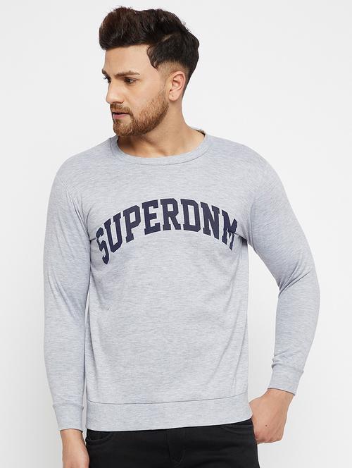 grey coloured printed sweatshirt - 19081847 - Very Small Image - 1