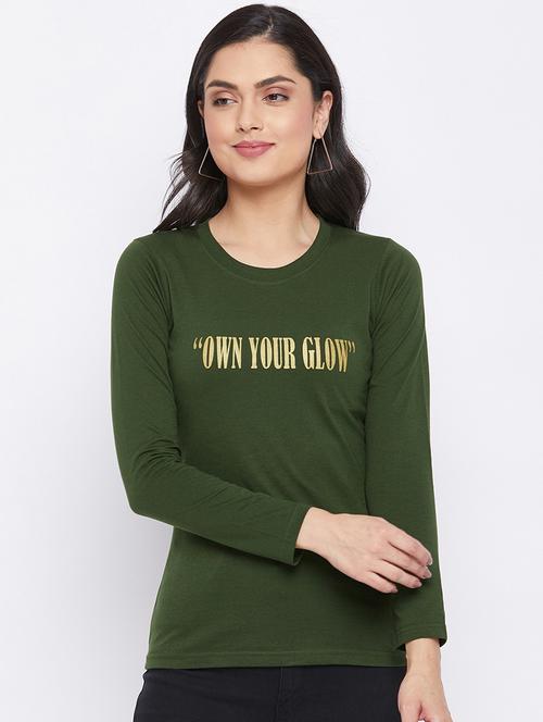green coloured printed regular tee - 19082221 - Very Small Image - 1