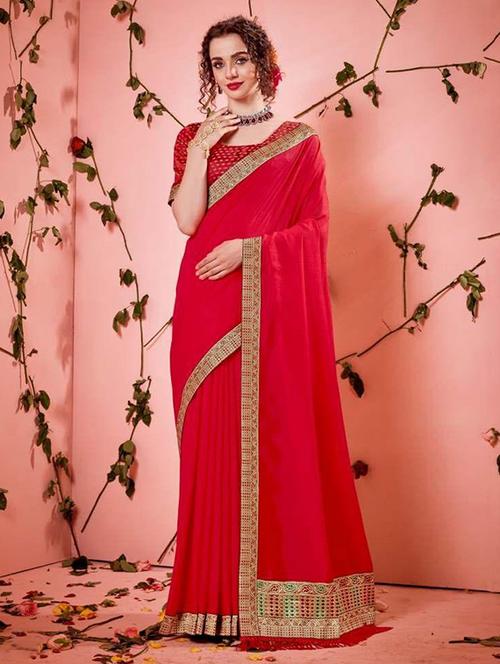 maroon art silk embroidered saree with blouse - 19082842 - Very Small Image - 1