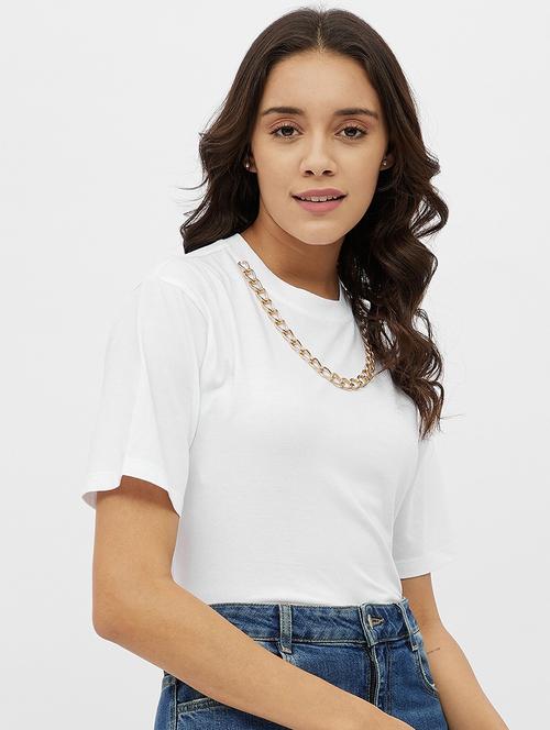 white cotton regular tee - 19083736 - Very Small Image - 1