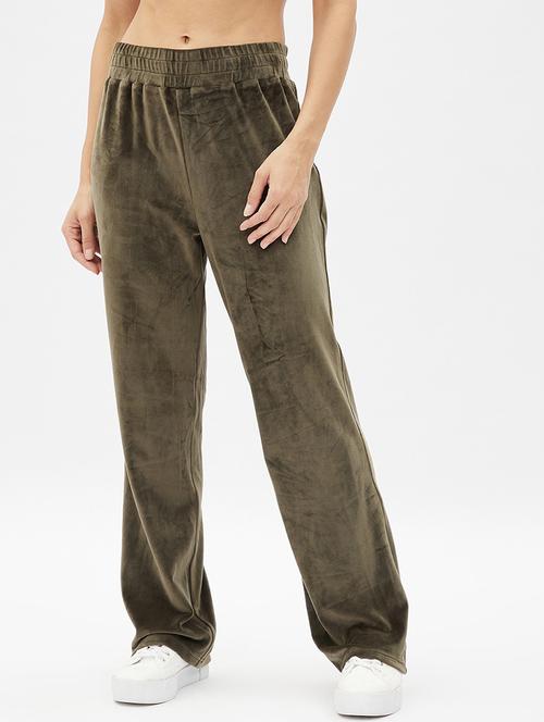 olive solid track pant - 19083764 - Very Small Image - 1