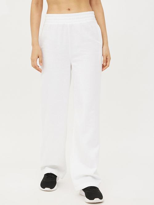 white solid track pant - 19083791 - Very Small Image - 1