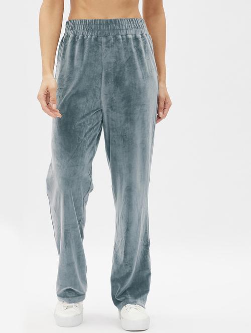 grey solid track pant - 19083811 - Very Small Image - 1