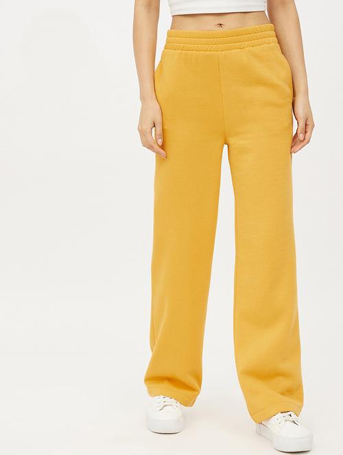 yellow solid track pant - 19083829 - Very Small Image - 1