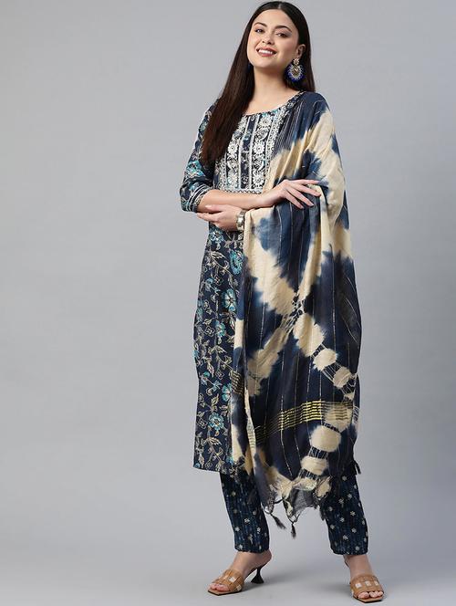 kurta pant dupatta set - 19083843 - Very Small Image - 1