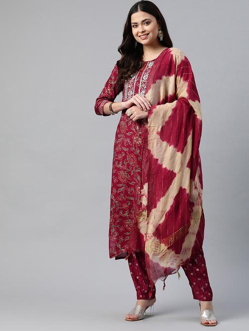 kurta pant dupatta set - 19083844 - Very Small Image - 1