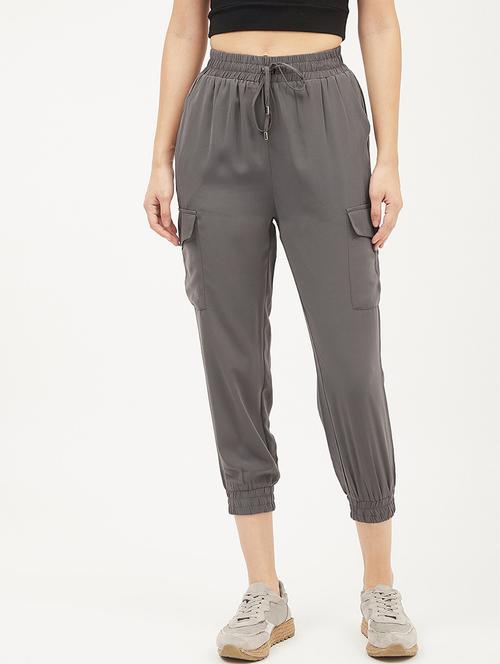 mid rise solid joggers - 19083904 - Very Small Image - 1
