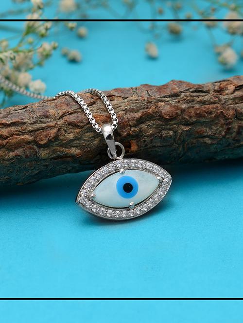 evil eye silver metal pendant - 19085434 - Very Small Image - 1