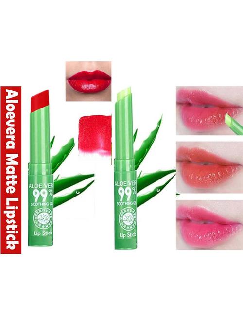 aloe vera red matte & pink magic lipstick - 19085660 - Very Small Image - 1