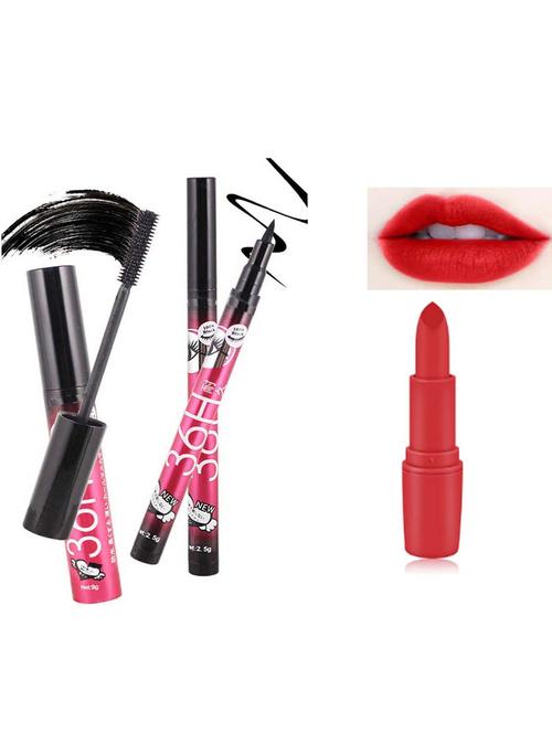 makeup beauty 36h waterproof mascara, eyeliner & matte red lipstick - 19085710 - Very Small Image - 1