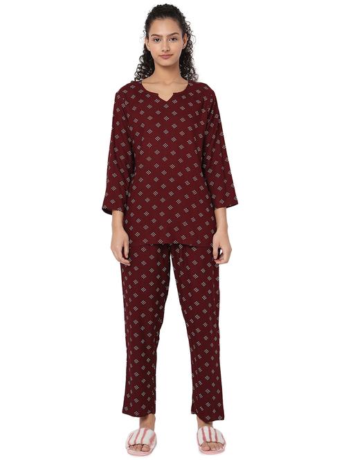 printed nightwear pajama set - 19086703 - Very Small Image - 1