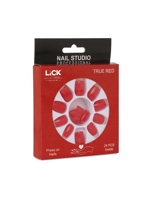 lick 24 pcs red artificial/fake reusable press on nails - 19086939 - Very Small Image - 1