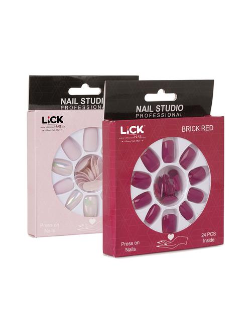 pack of 2 lick false reusable acrylic press on nails - 19086957 - Very Small Image - 1