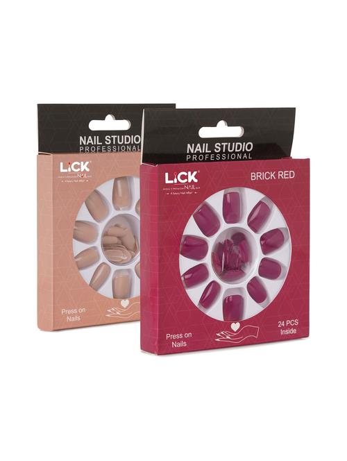 pack of 2 lick false reusable acrylic press on nails - 19086961 - Very Small Image - 1