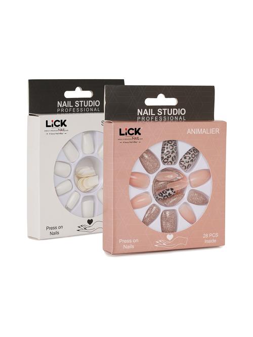 pack of 2 lick false reusable acrylic press on nails - 19086969 - Very Small Image - 1
