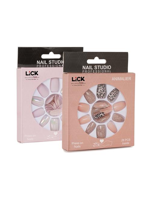 pack of 2 lick false reusable acrylic press on nails - 19086971 - Very Small Image - 1
