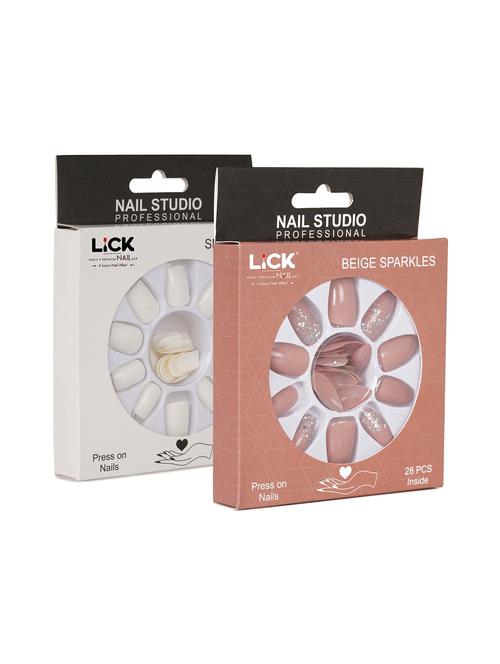 pack of 2 lick false reusable acrylic press on nails - 19086979 - Very Small Image - 1