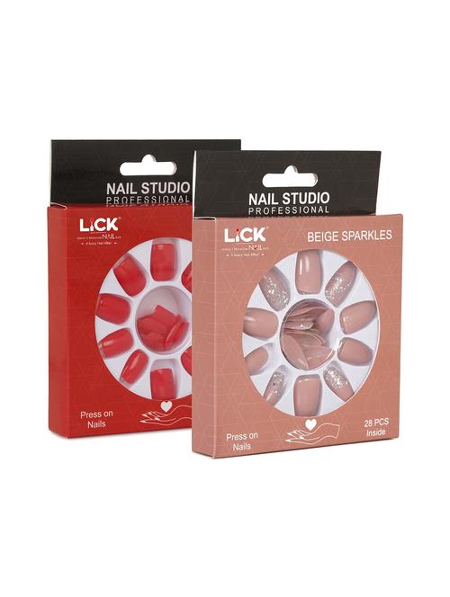 pack of 2 lick false reusable acrylic press on nails - 19086980 - Very Small Image - 1