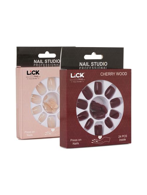 pack of 2 lick false reusable acrylic press on nails - 19086986 - Very Small Image - 1