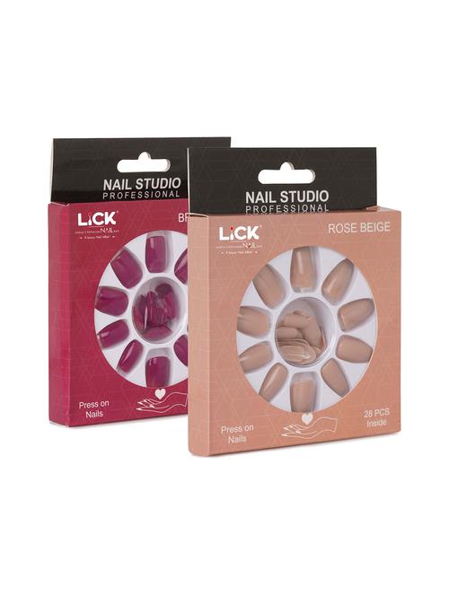 pack of 2 lick reusable artificial false acrylic press on nails - 19087024 - Very Small Image - 1