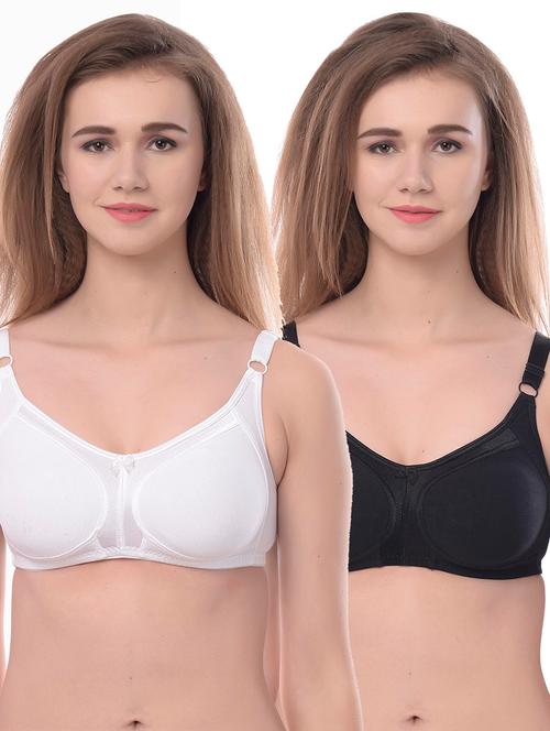 pack of 2 multi colored solid t-shirt bra - 19087093 - Very Small Image - 1