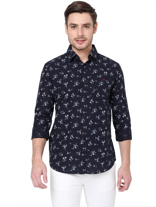 blue cotton casual shirt - 19088081 - Very Small Image - 1