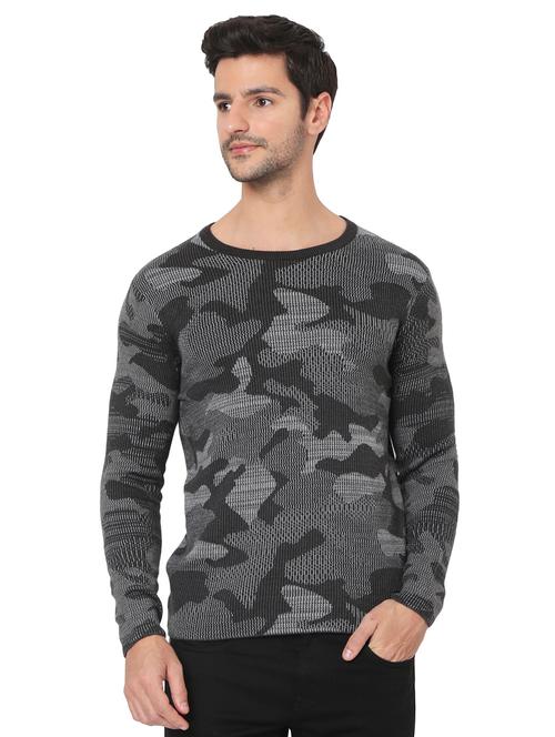 round neck solid pullover - 19088227 - Very Small Image - 1
