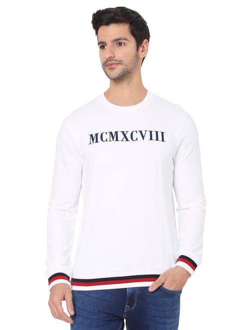 white cotton sweatshirt - 19088243 - Very Small Image - 1