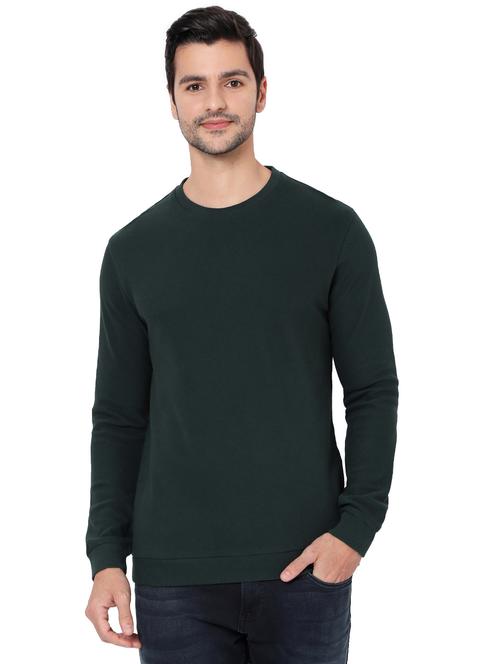green cotton sweatshirt - 19088256 - Very Small Image - 1