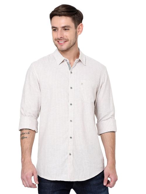 white coloured casual shirt - 19088548 - Very Small Image - 1
