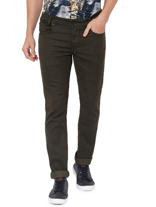 green cotton chinos casual trousers - 19088569 - Very Small Image - 1