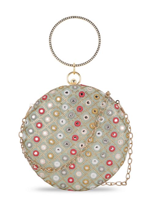 multi colored faux silk box clutch - 19088648 - Very Small Image - 1
