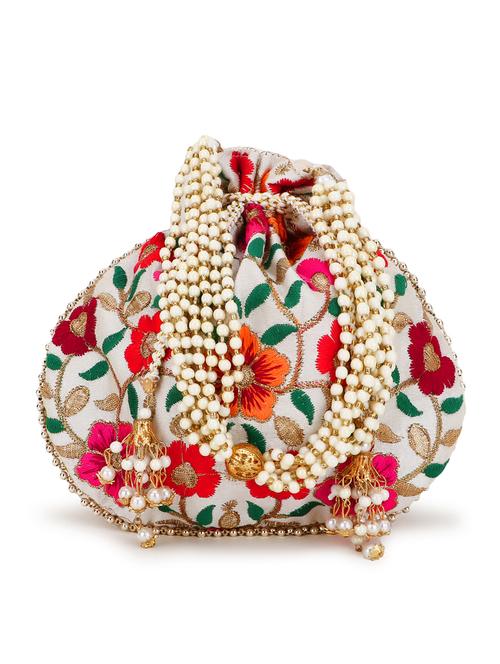 multi colored faux silk regular potli - 19088785 - Very Small Image - 1