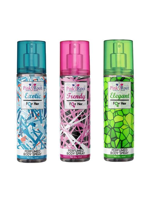 elegant, exotic & trendy perfumed body spray for women, pack of 3 - 19090077 - Very Small Image - 1
