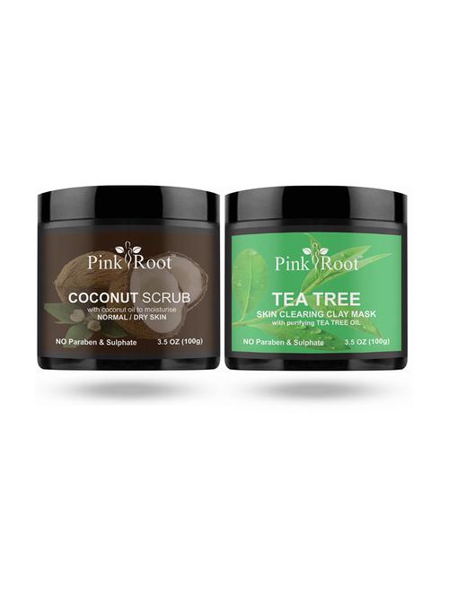 coconut scrub 100gm with tea tree mask 100gm - 19091561 - Very Small Image - 1